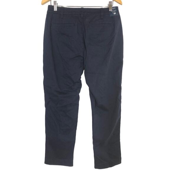 J. Crew High Rise Girlfriend Pants Petite Straight Leg Chino Pant Navy NWT P6 - Picture 5 of 11